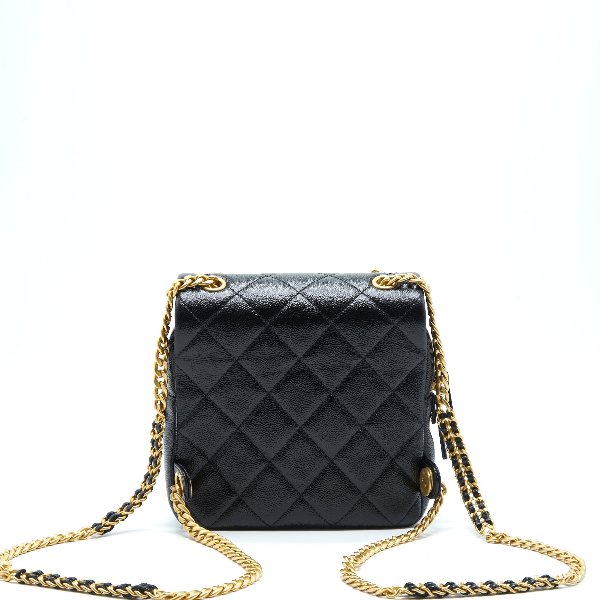 CHANEL 22P FLAP BACKPACK CAVIAR BLACK GHW