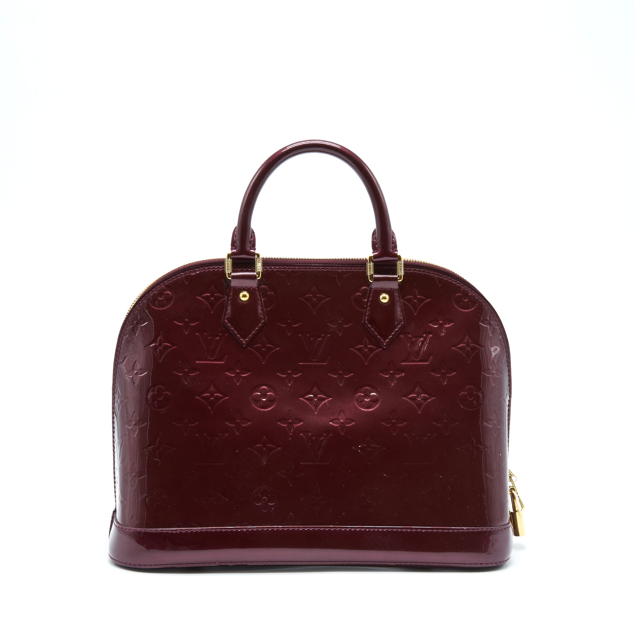 LOUIS VUITTON ALMA PM PATENT AMARANTE GHW