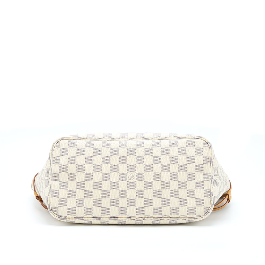 LOUIS VUITTON NEVERFULL MM DAMIER AZUR GHW