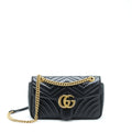 GUCCI SMALL GG MARMONT BAG BLACK GHW