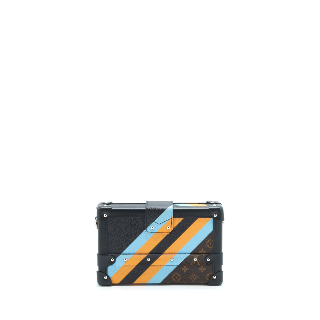 LOUIS VUITTON PETIT MALLE LIMITED EDITION MONOGRAM CANVAS / BLACK / BLUE / YELLOW