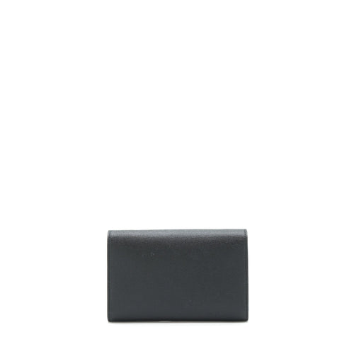 SAINT LAURENT/YSL ENVELOP SMALL CROSSBODY BAG GRAINED CALFSKIN BLACK GHW