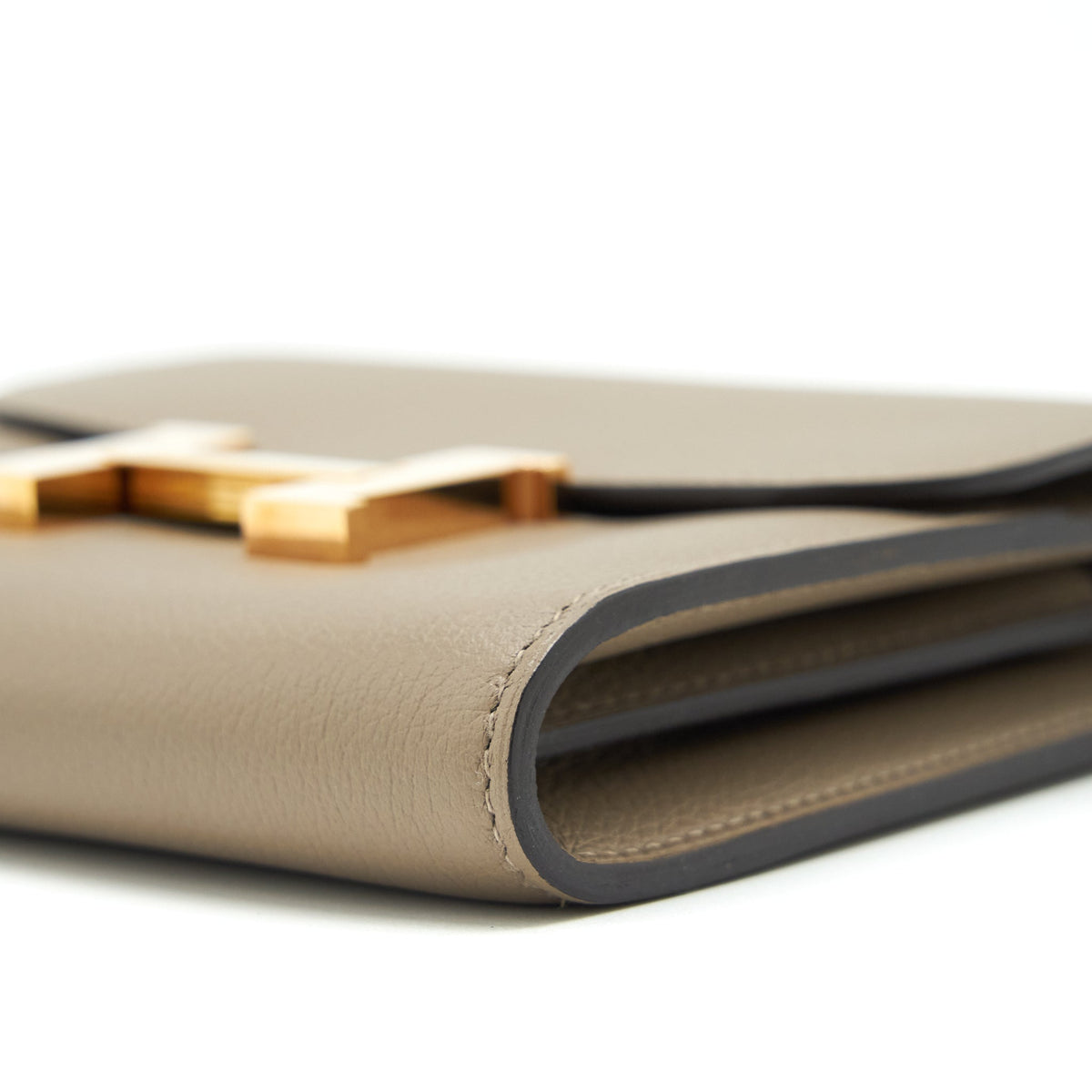 Hermes Constance Compact Wallet Evercolor M8 Gris Ashpite RGHW