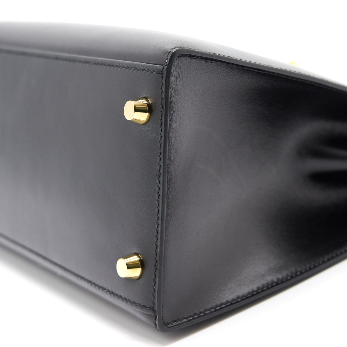 Hermes Kelly 28 Box Leather Black GHW