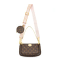 LOUIS VUITTON MULTI POCHETTE ACCESSORIES MONOGRAM CANVAS ROSE CLAIR GHW