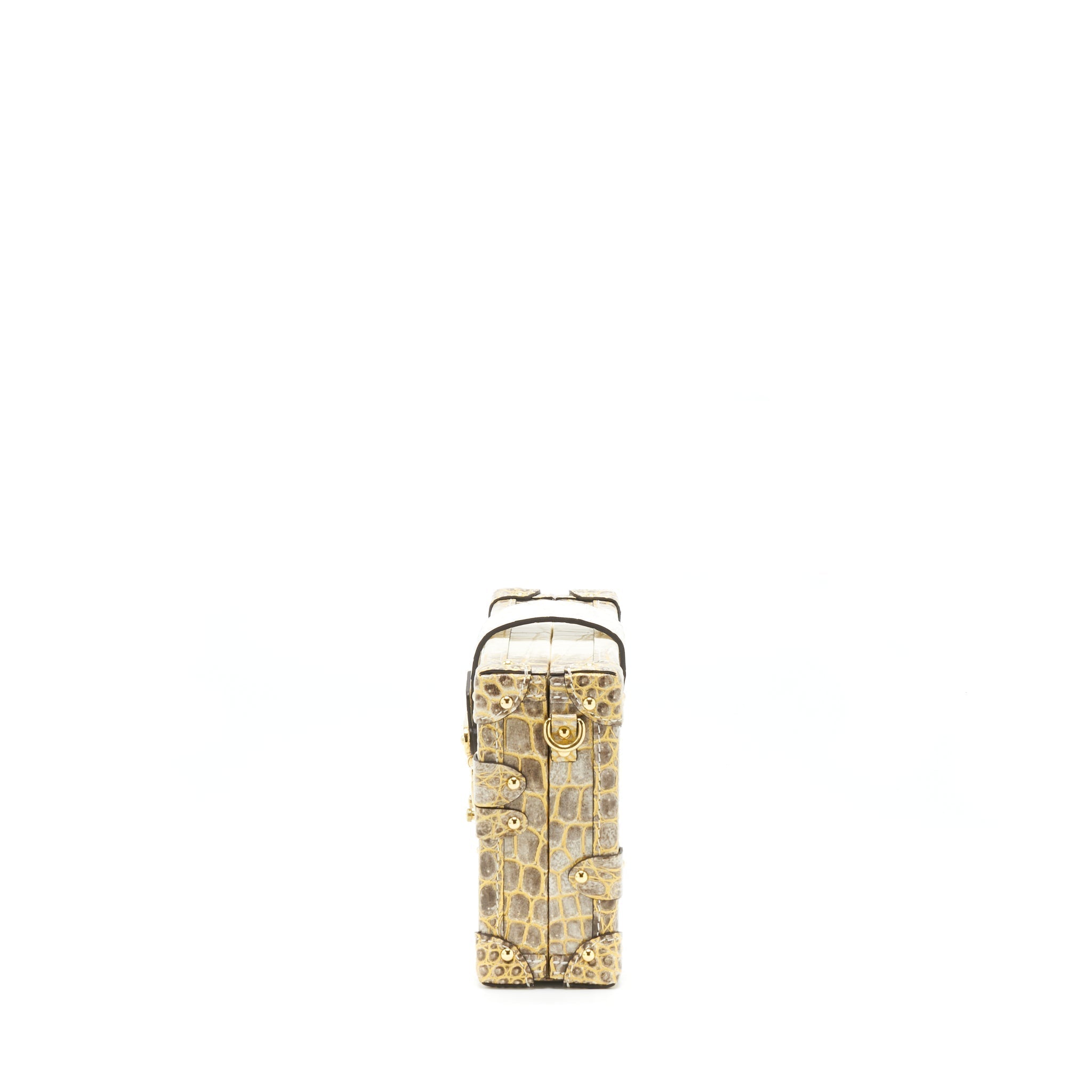 LOUIS VUITTON PETITE MALLE NILOTICUS CROCODILE WHITE GHW
