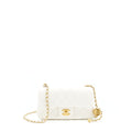 CHANEL PEARL CRUSH MINI RECTANGULAR FLAP BAG LAMBSKIN WHITE GHW (MICROCHIP)