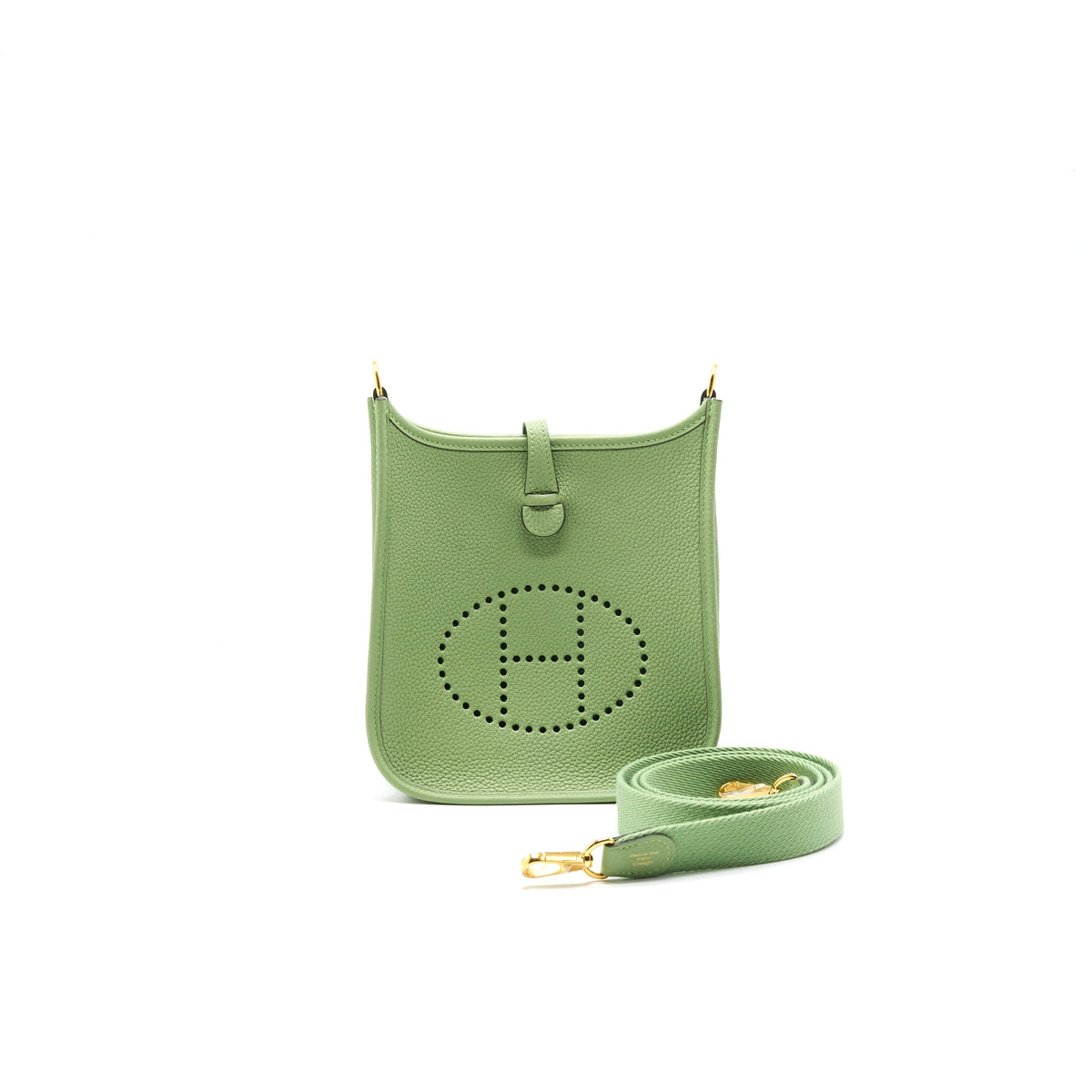 Hermes Mini Evelyne Vert Criqut GHW