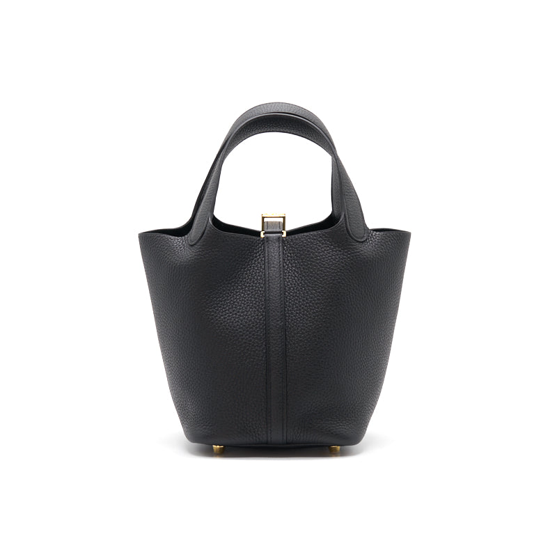 HERMES PICOTIN 18 LOCK BAG BLACK WITH GHW