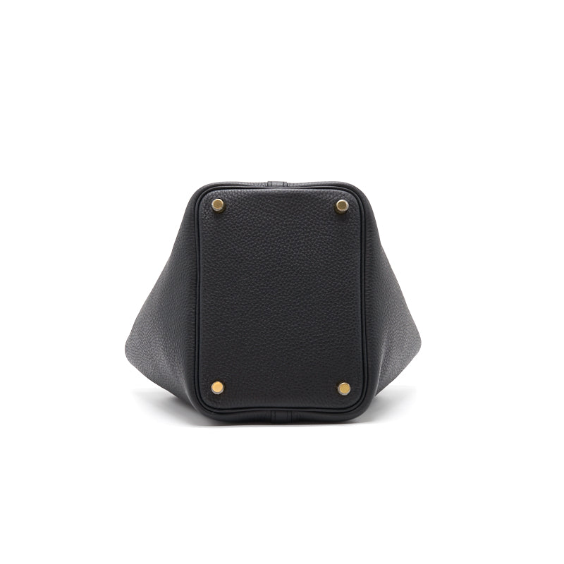 HERMES PICOTIN 18 LOCK BAG BLACK WITH GHW