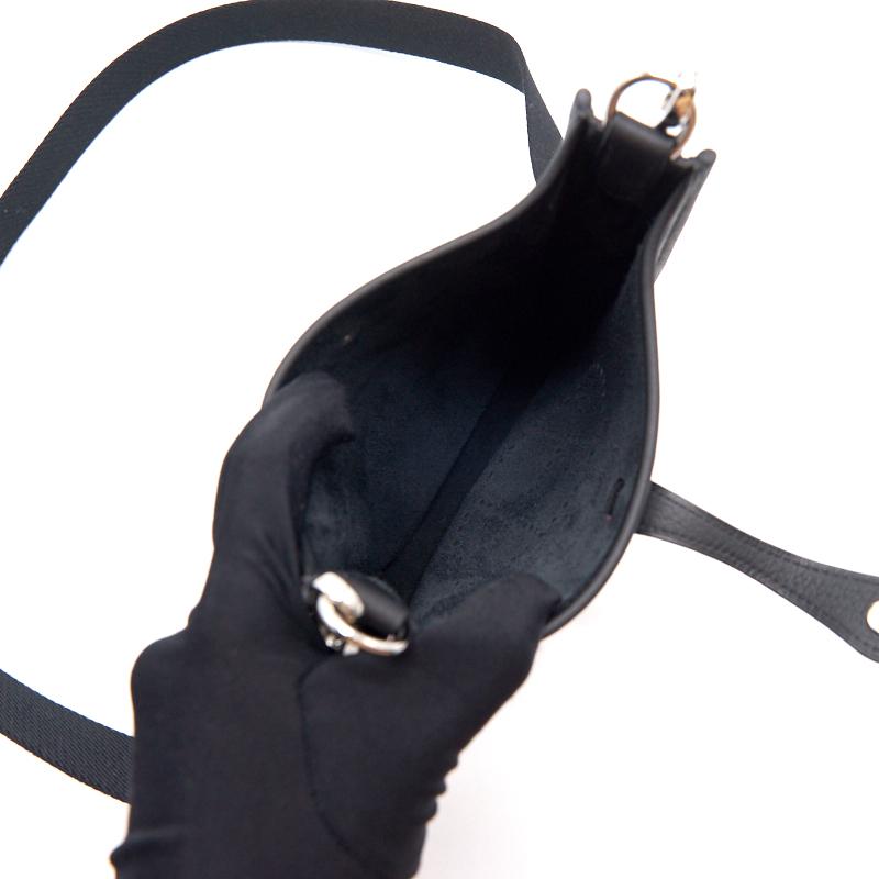 Hermes mini Evelyne black with SHW