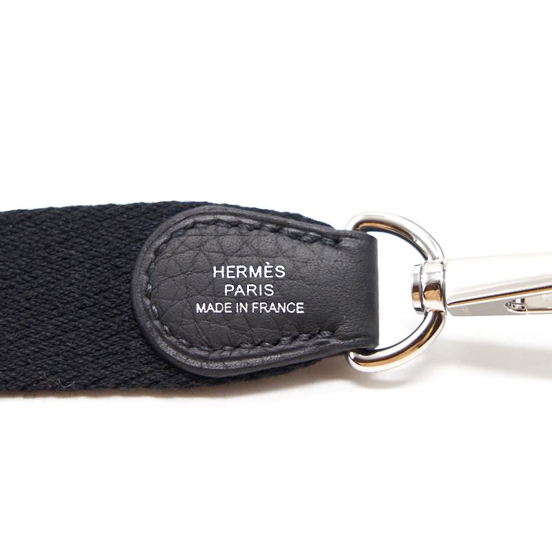 Hermes mini Evelyne black with SHW