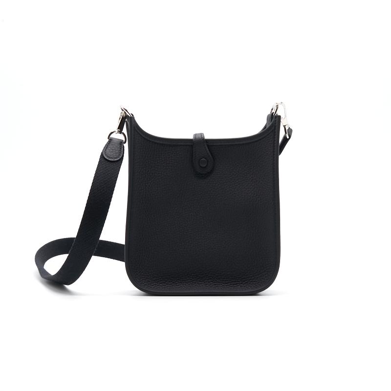 Hermes mini Evelyne black with SHW