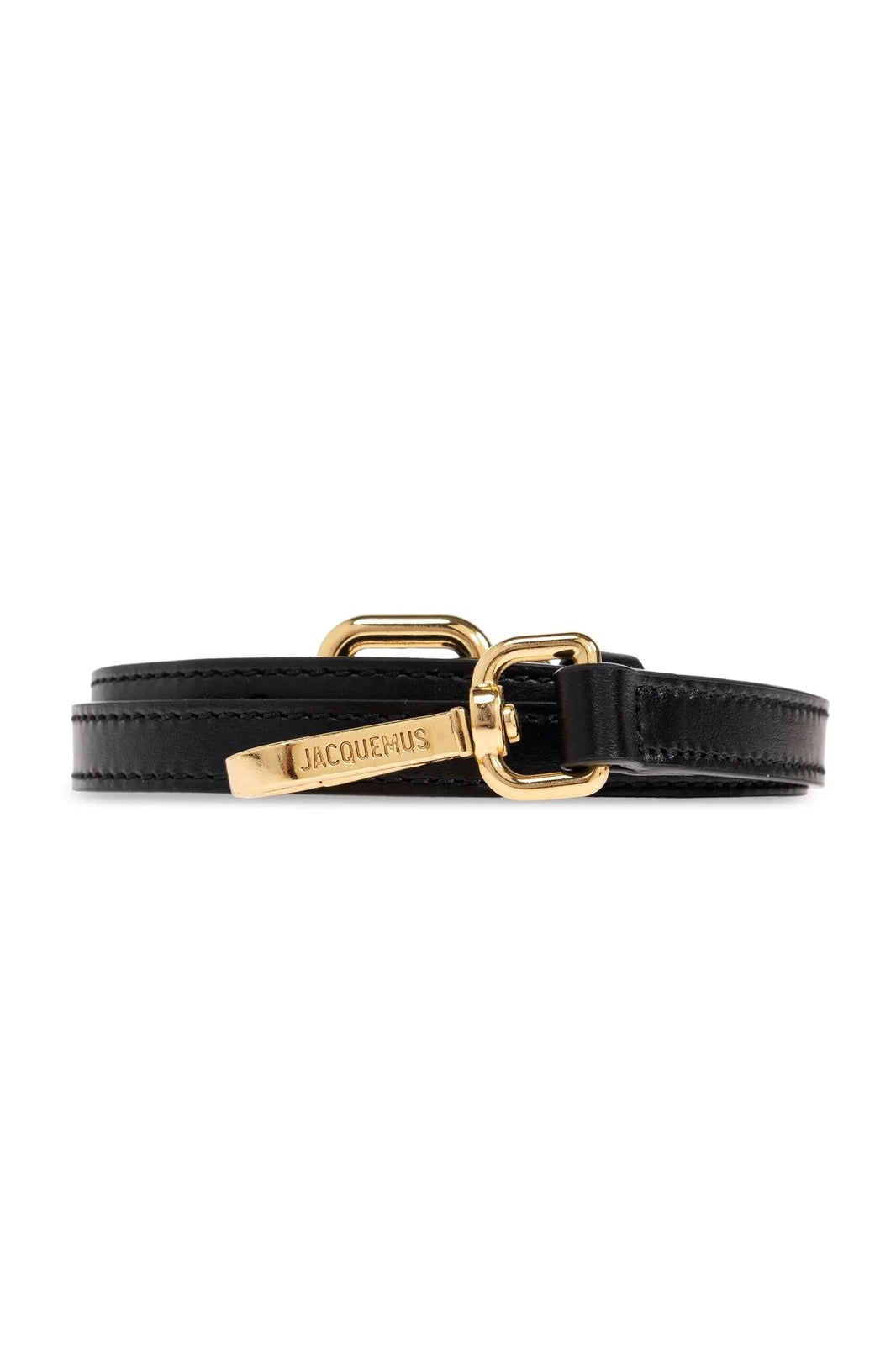 JACQUEMUS THE LARGE BLACK BAMBINO STRAPPED HANDBAG