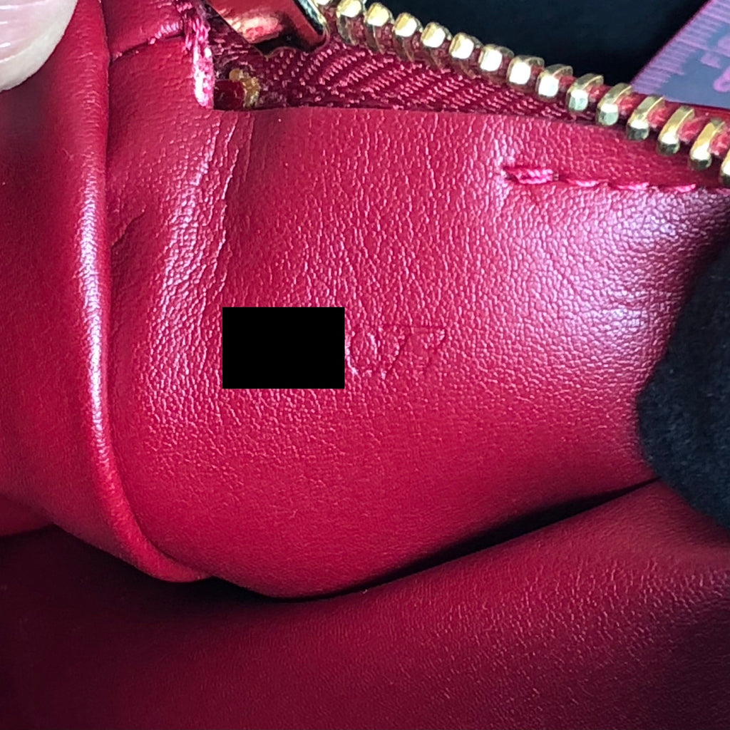 LOUIS VUITTON VINTAGE VERNIS PAPILLON BAG RED