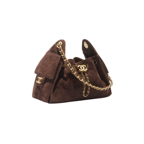 CHANEL 25 SUEDE CALFSKIN MINI HANDBAG GHW