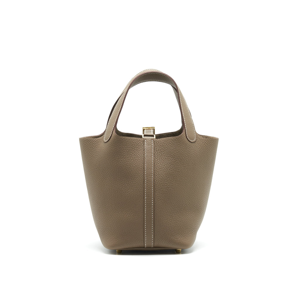 Hermes picotin 18 Lock Bag Etoupe with GHW Clemence