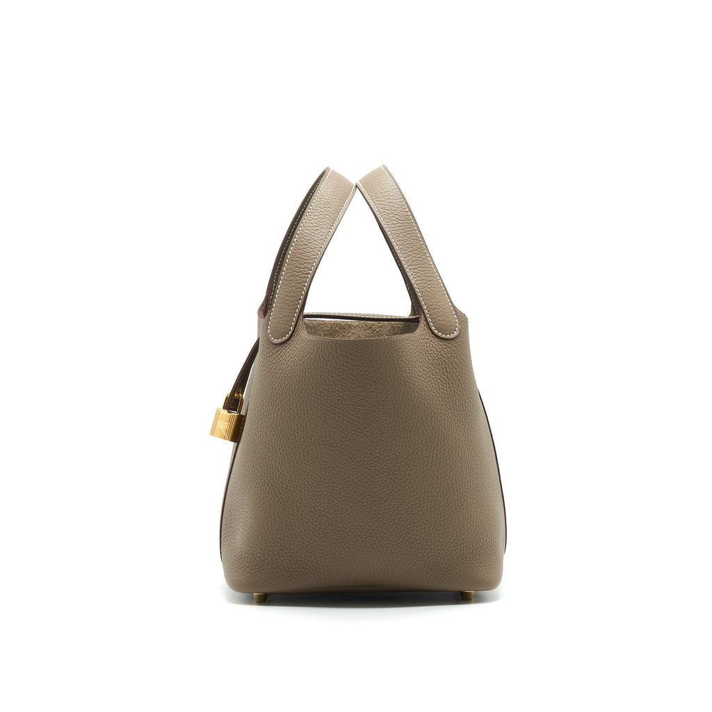 Hermes Picotin 18 Lock Bag Etoupe GHW
