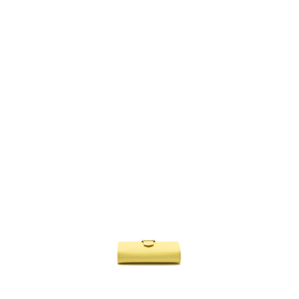 HERMES BEARN COMPACT WALLET CHÈVRE MYSORE JAUNE MILTON SHW
