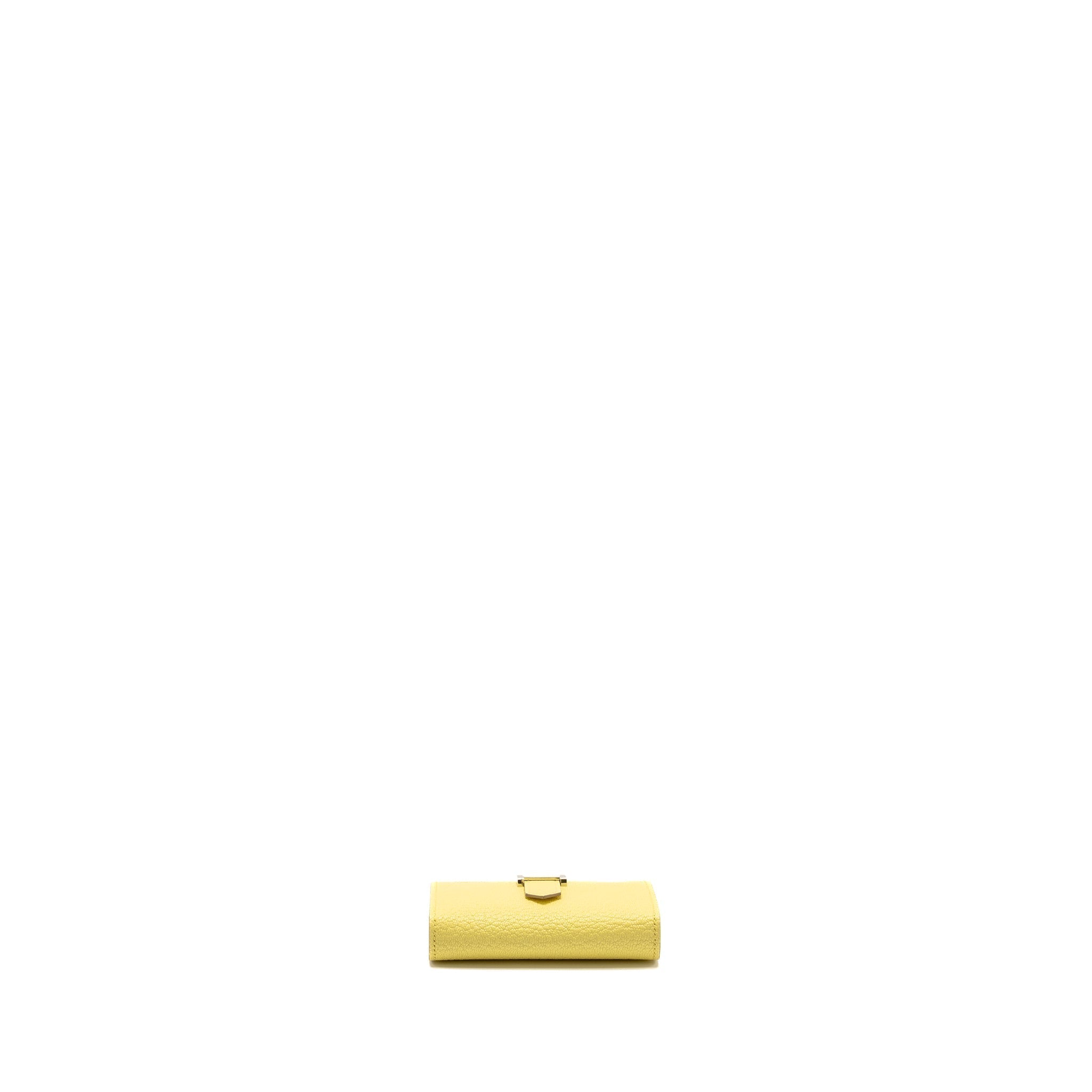 HERMES BEARN COMPACT WALLET CHÈVRE MYSORE JAUNE MILTON SHW