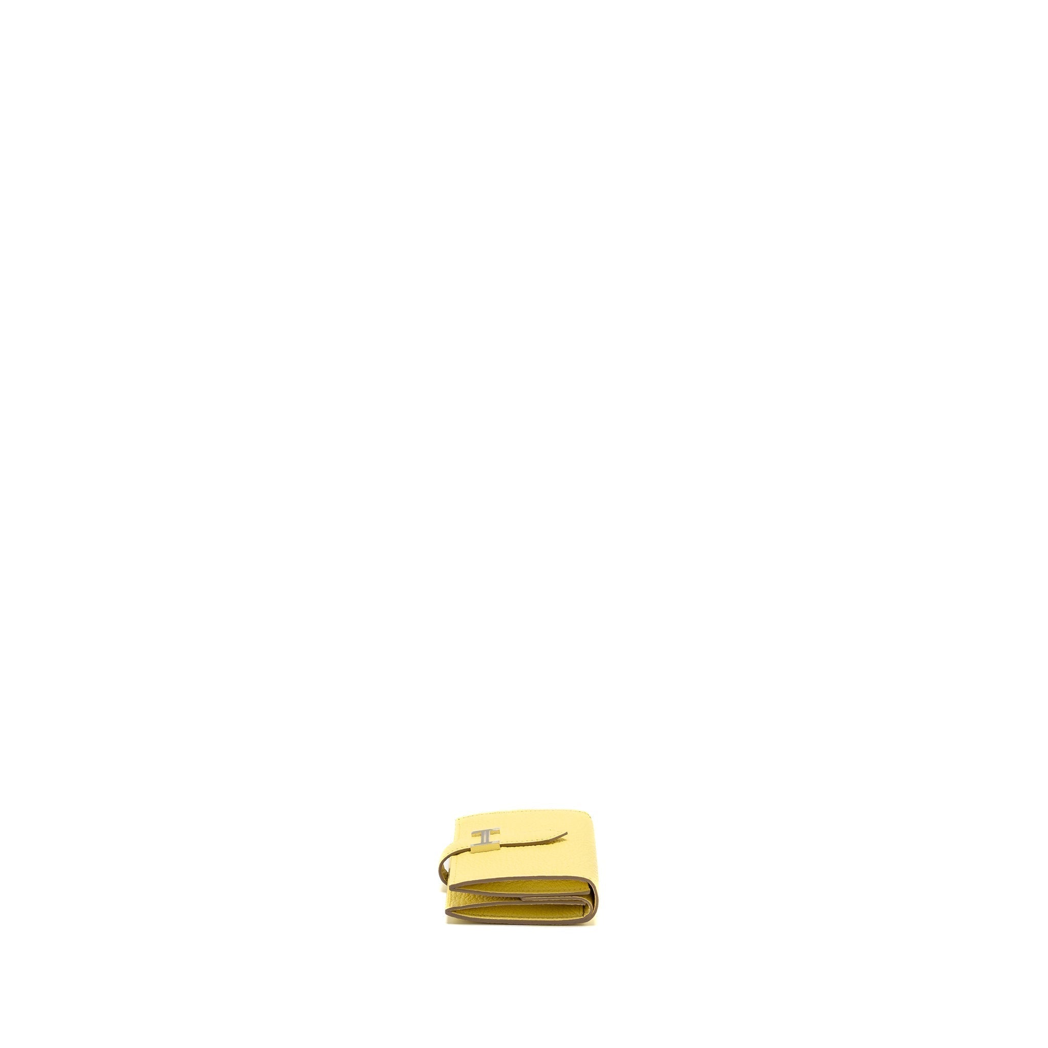 HERMES BEARN COMPACT WALLET CHÈVRE MYSORE JAUNE MILTON SHW