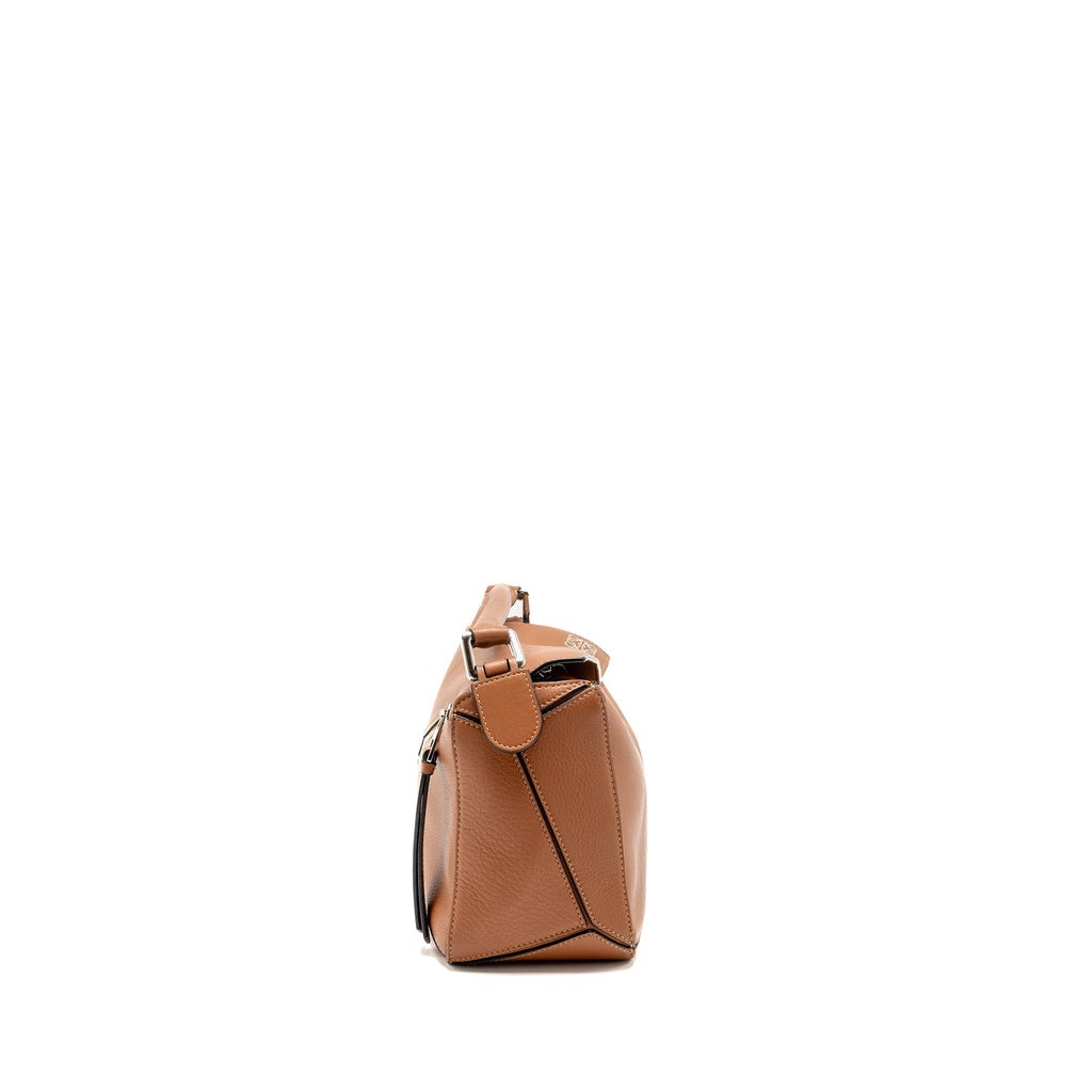 LOEWE SMALL PUZZLE BAG CALFSKIN TAN SHW
