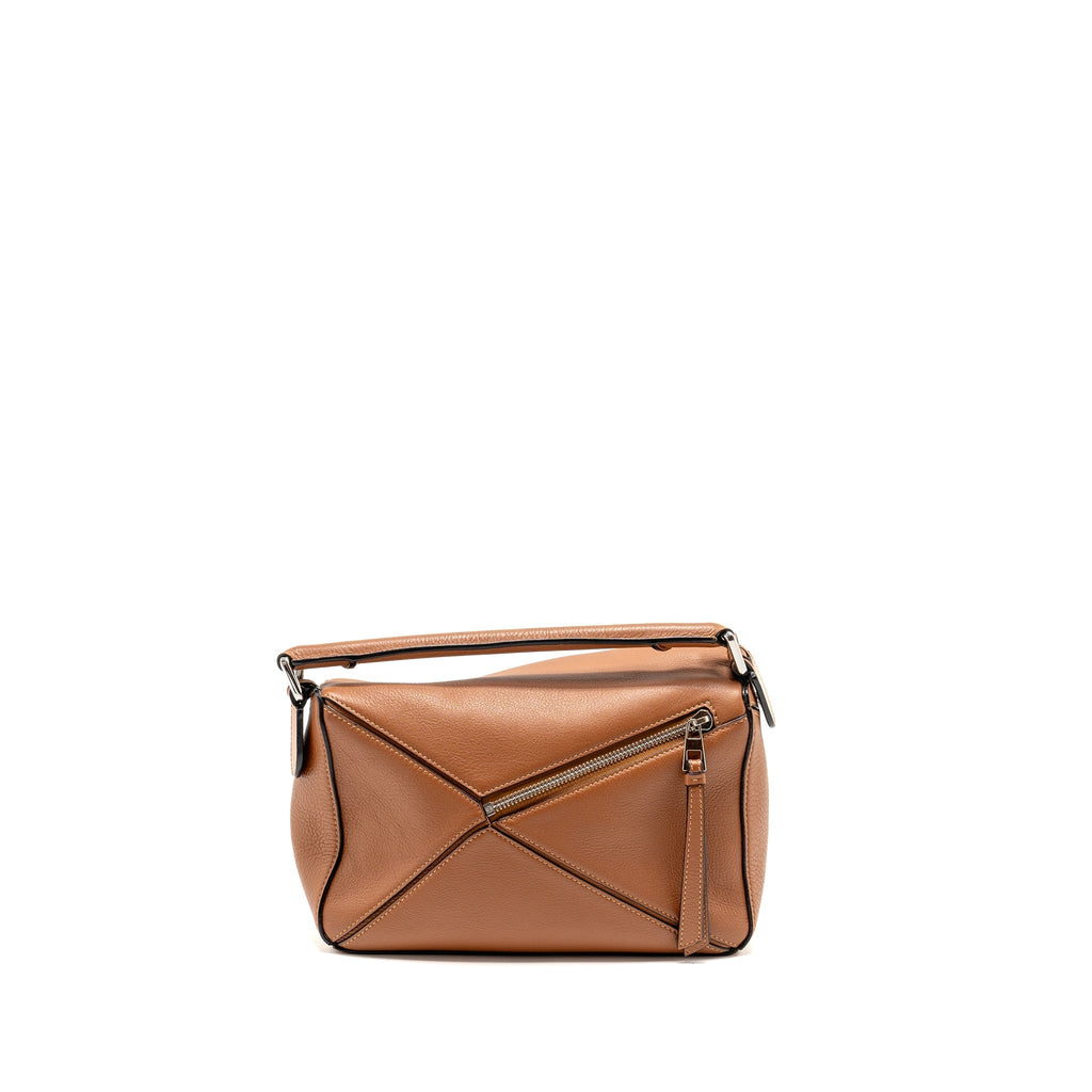 LOEWE SMALL PUZZLE BAG CALFSKIN TAN SHW