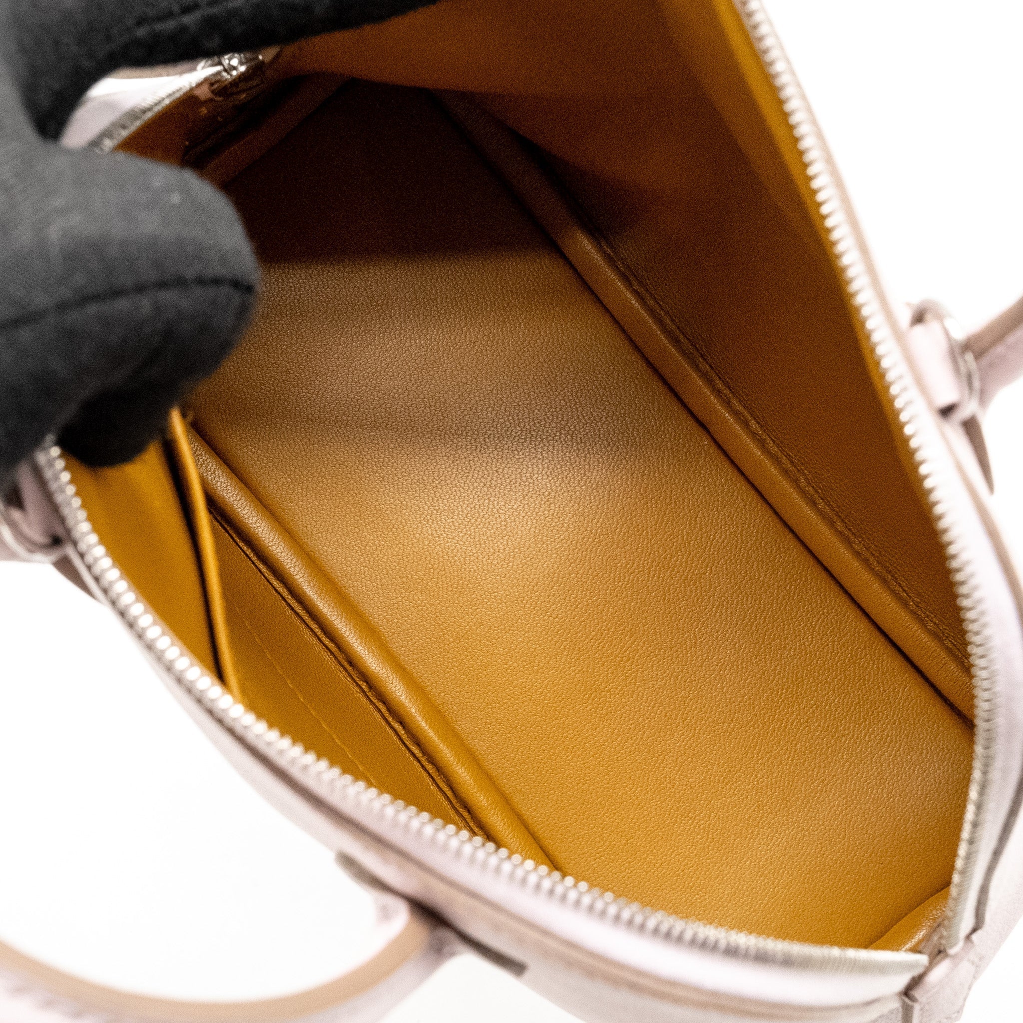 HERMES MINI BOLIDE EVERCOLOR MAUVE PALE/ CARAMEL SHW