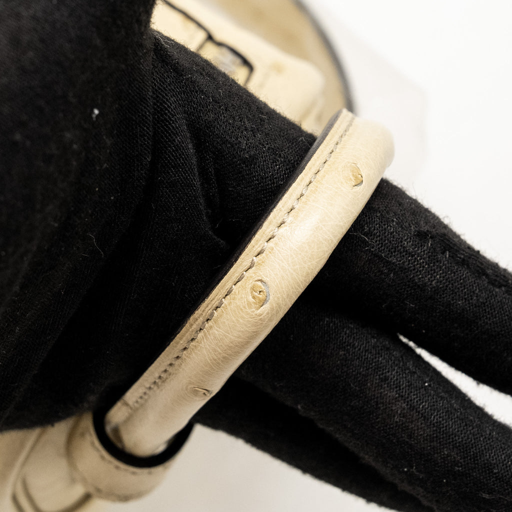 HERMES MINI LINDY OSTRICH 3C PARCHEMIN SHW