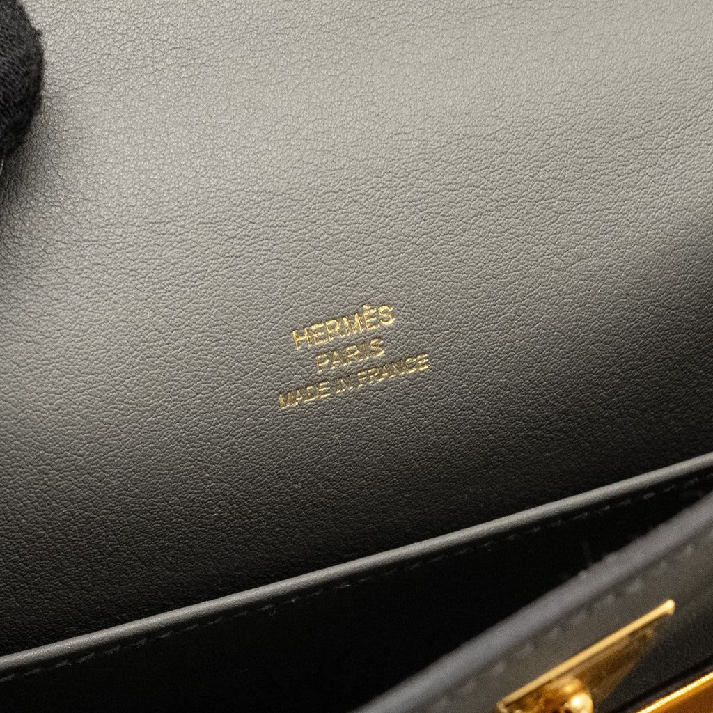 HERMES KELLY POCHETTE SWIFT GRIS MEYER GHW