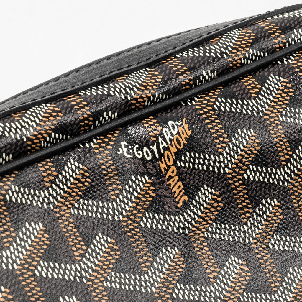 GOYARD CAP VERT PM CROSSBODY BAG GOYARDINE CANVAS/LEATHER BLACK SHW