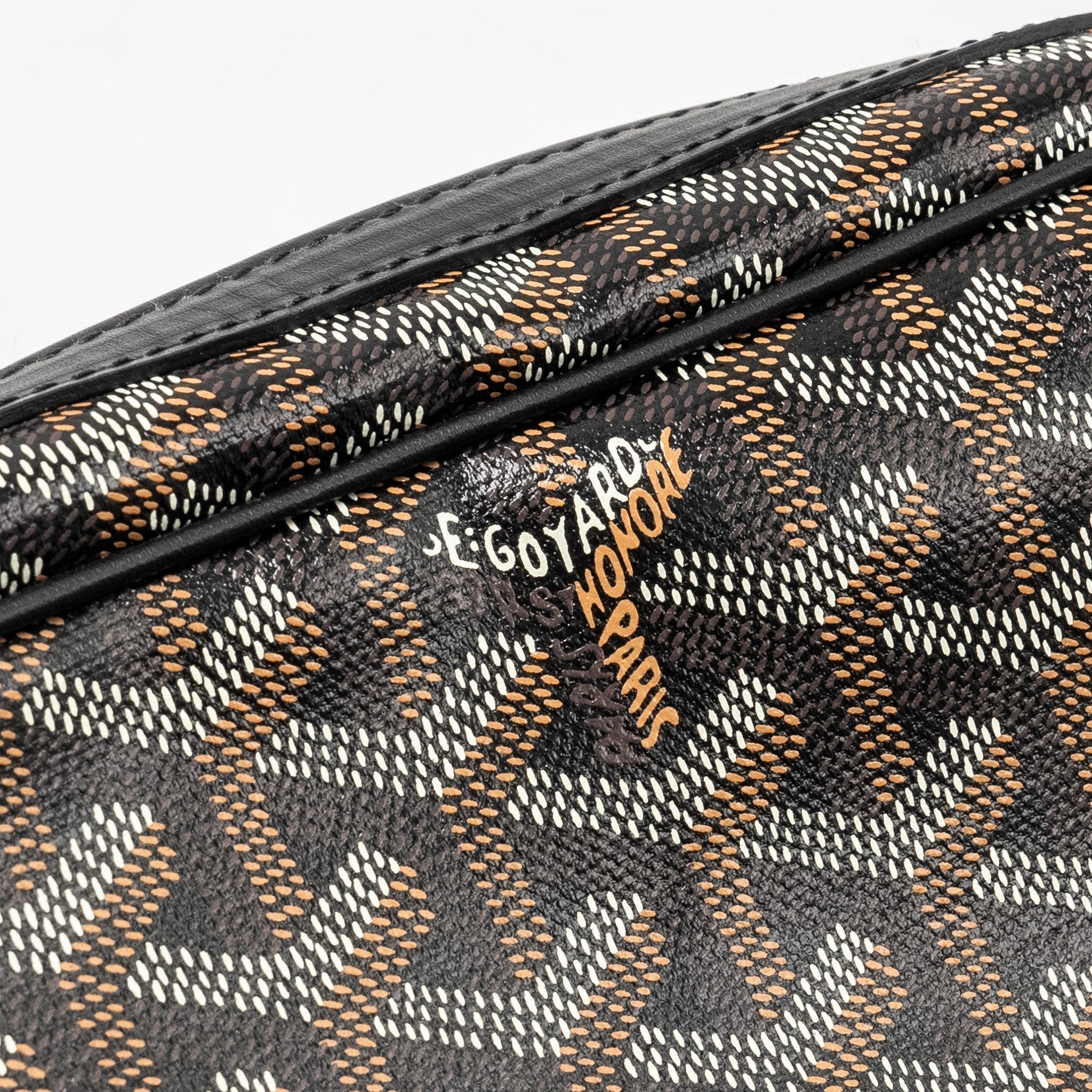 GOYARD CAP VERT PM CROSSBODY BAG GOYARDINE CANVAS/LEATHER BLACK SHW
