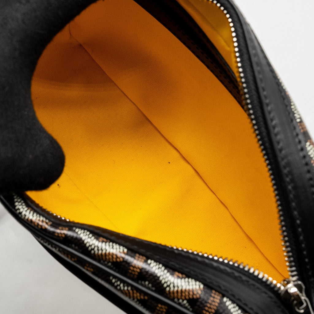 GOYARD CAP VERT PM CROSSBODY BAG GOYARDINE CANVAS/LEATHER BLACK SHW