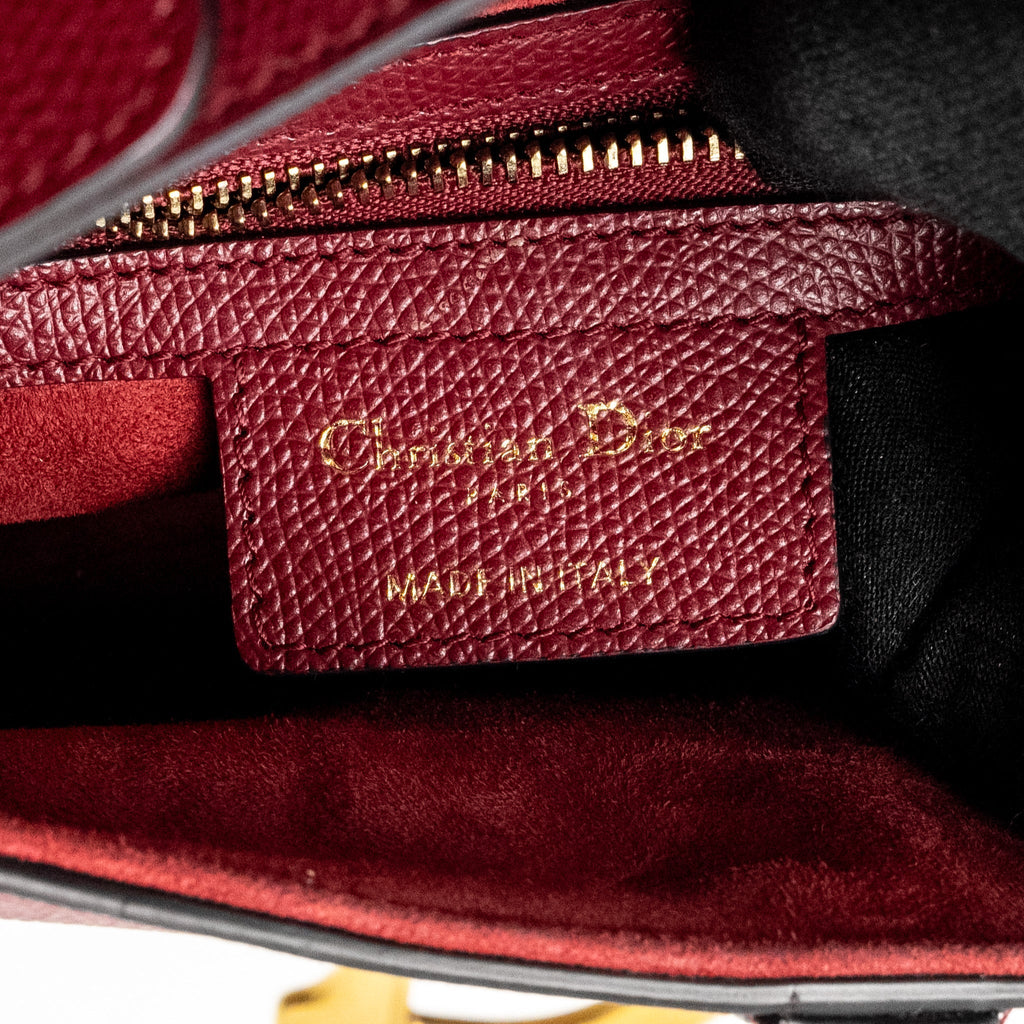 DIOR MEDIUM SADDLE BAG CALFSKIN RED GHW