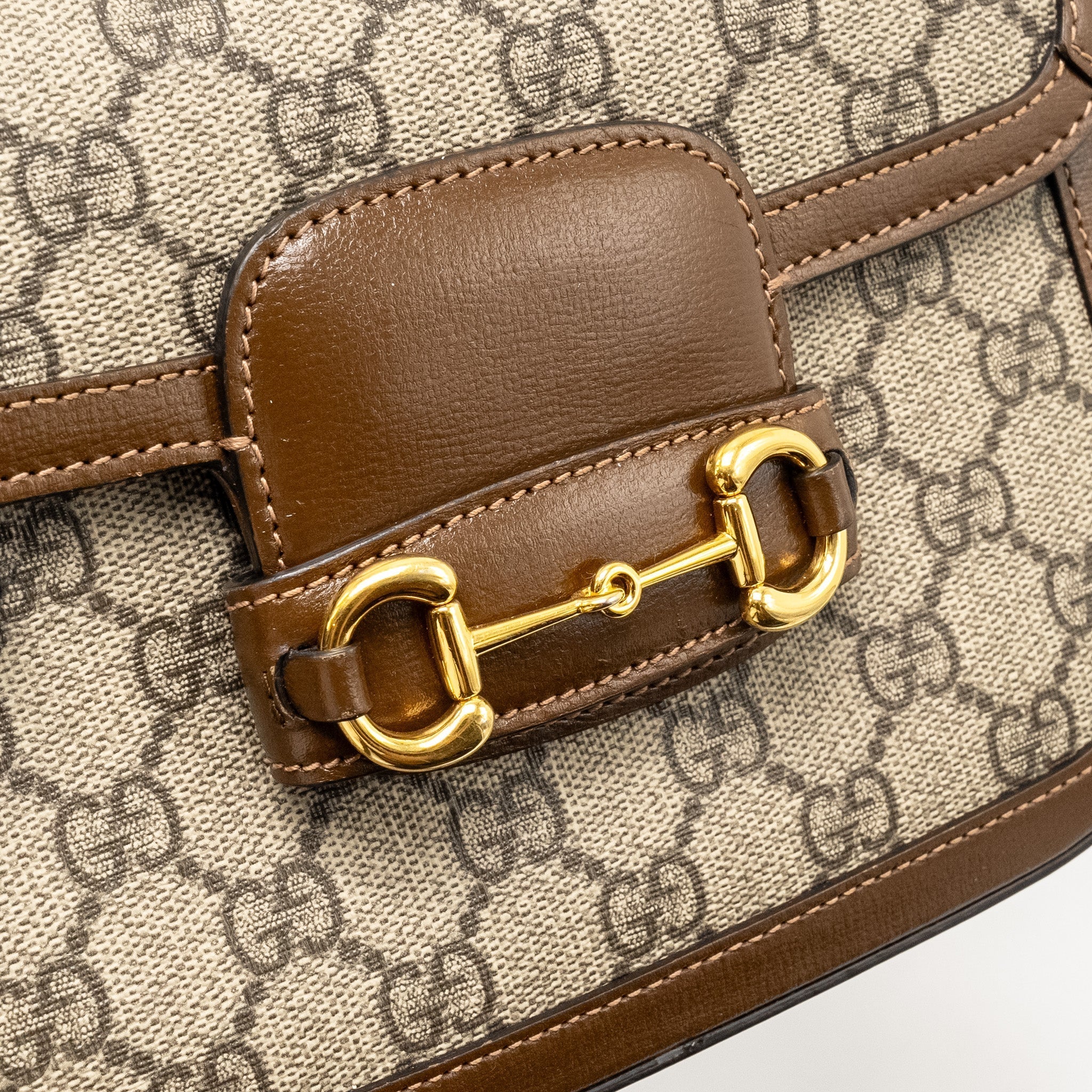 GUCCI HORSEBIT 1955 MINI BAG GG SUPREME CANVAS GHW