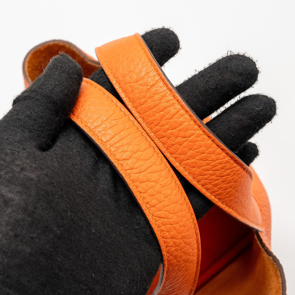 HERMES PICOTIN 18 LOCK BAG CLEMENCE ORANGE GHW