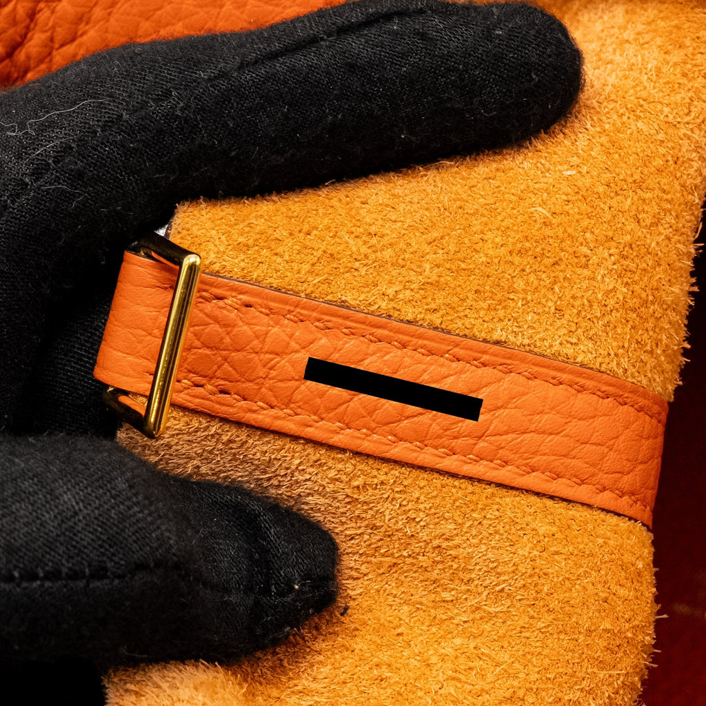 HERMES PICOTIN 18 LOCK BAG CLEMENCE ORANGE GHW