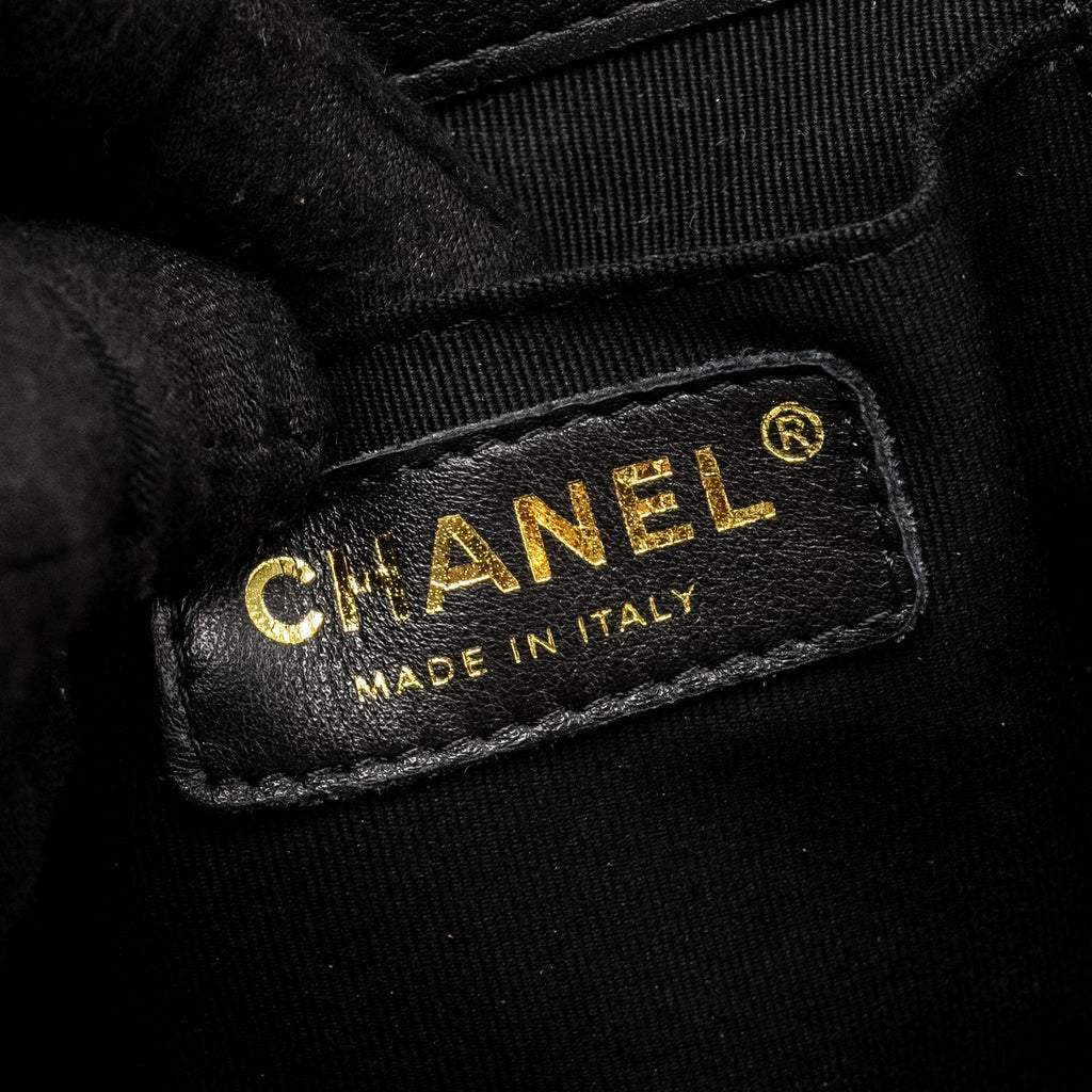 CHANEL 23C LARGE DUMA BACKPACK CALFSKIN BLACK LGHW (MICROCHIP)