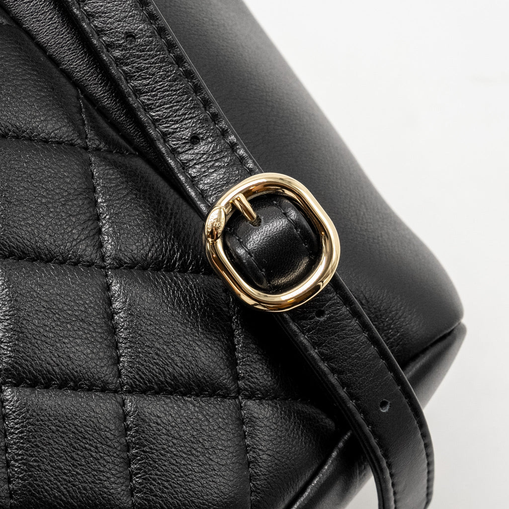CHANEL 23C LARGE DUMA BACKPACK CALFSKIN BLACK LGHW (MICROCHIP)