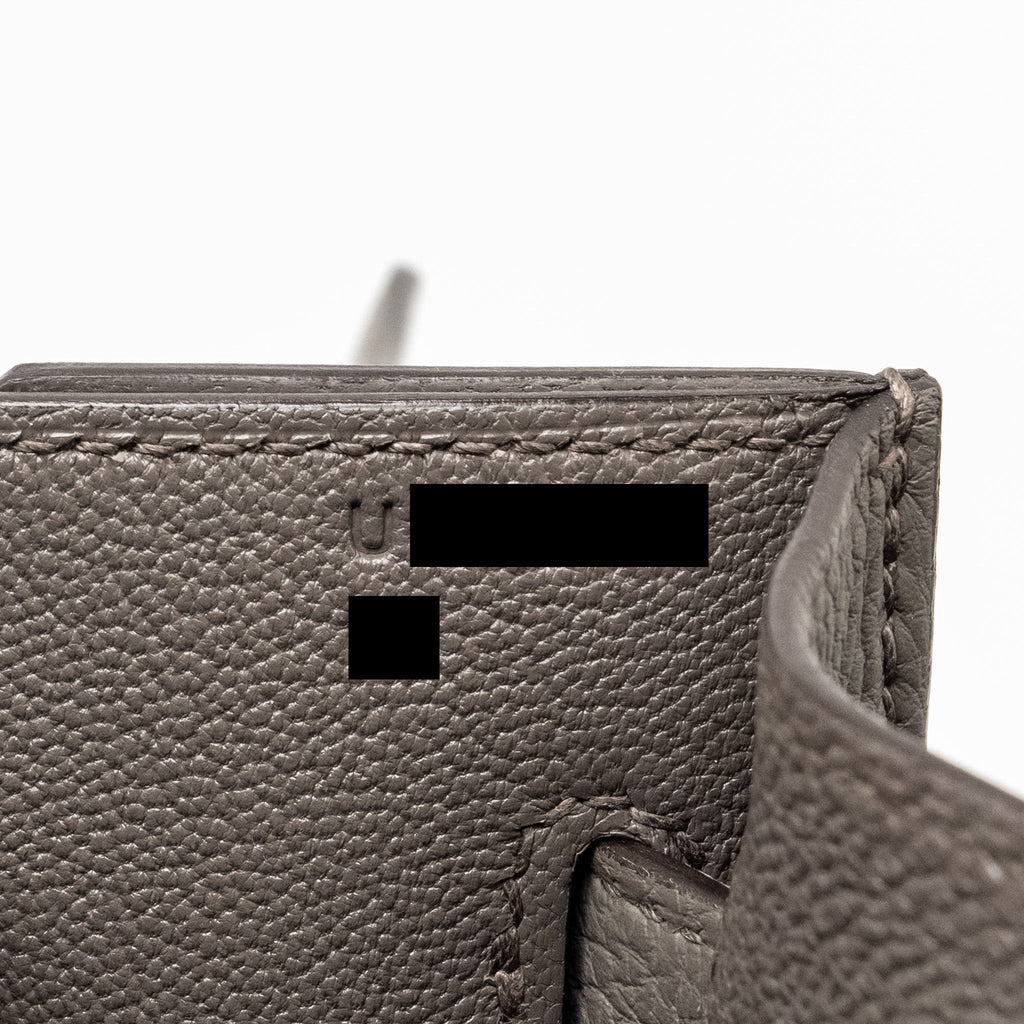 HERMES POCHETTE KELLY DEPECHES 25 TOGO GRIS ETAIN SHW