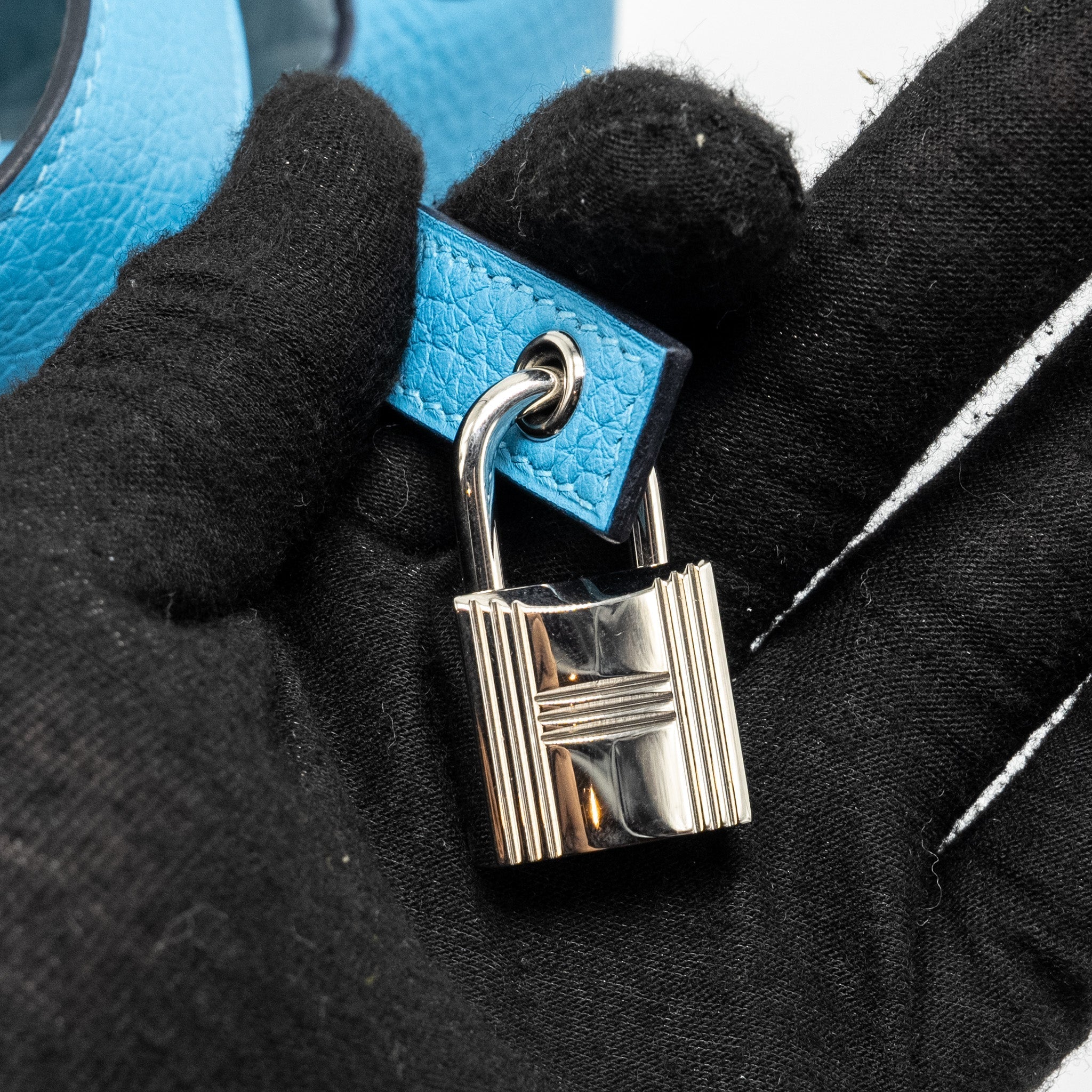 HERMES PICOTIN 18 LOCK BAG CLEMENCE BLUE DU NORD SHW