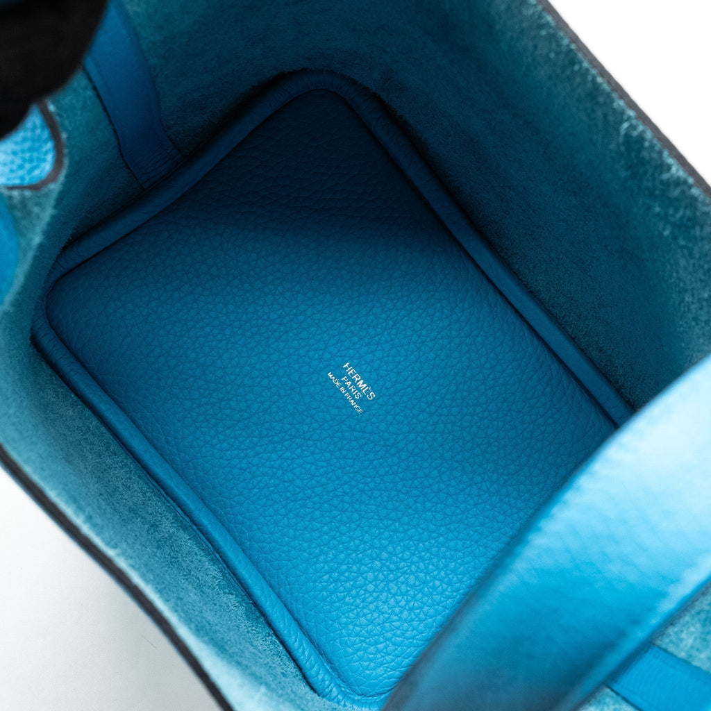 HERMES PICOTIN 18 LOCK BAG CLEMENCE BLUE DU NORD SHW