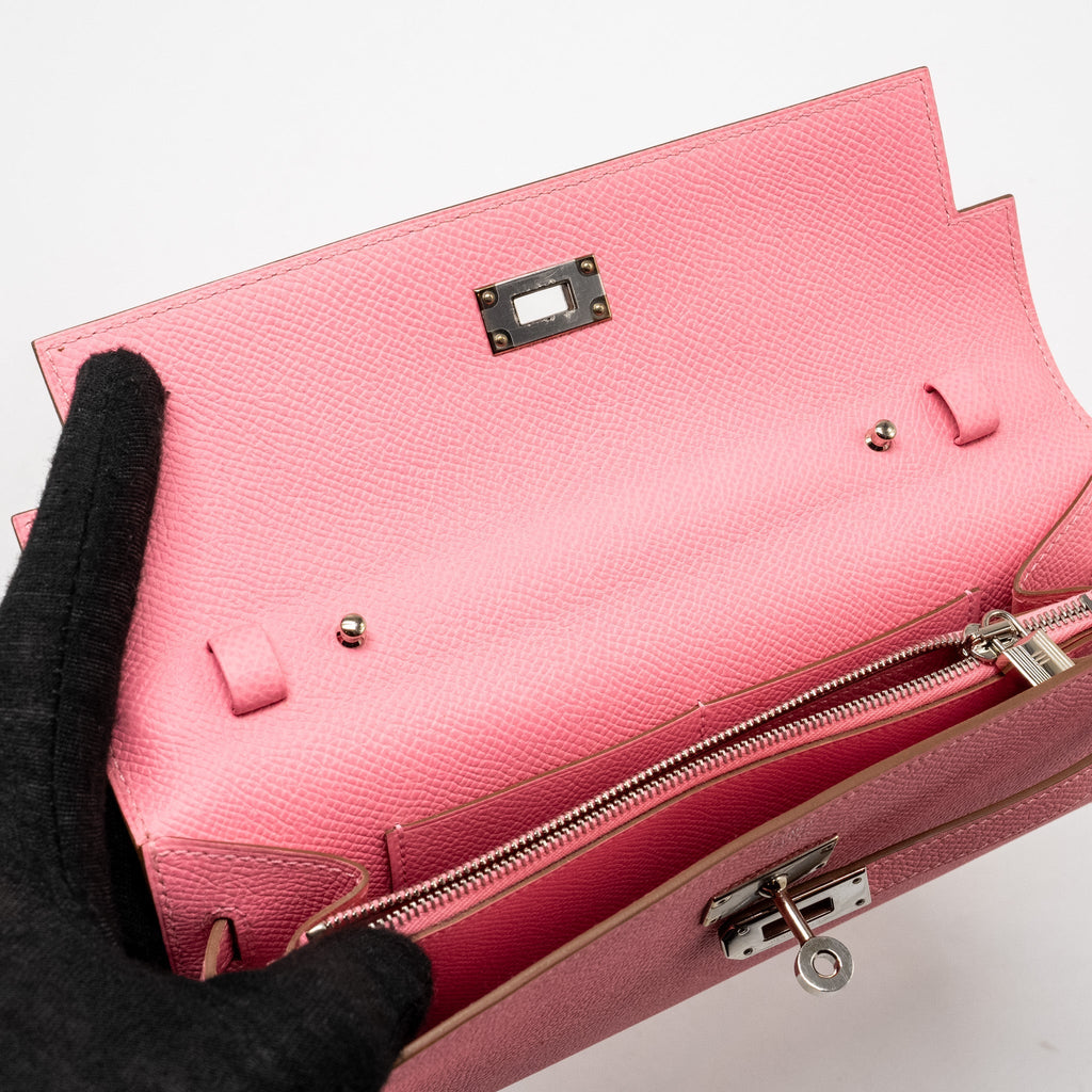 HERMES KELLY TO GO EPSOM 1Q ROSE CONFETTI SHW
