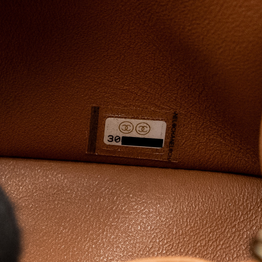 CHANEL MINI RECTANGULAR FLAP BAG LAMBSKIN DARK BEIGE LGHW