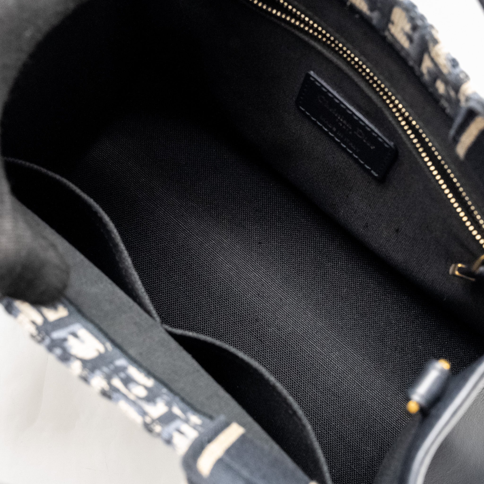DIOR SMALL BOOK TOTE BLUE OBLIQUE EMBROIDERY/CALFSKIN GHW
