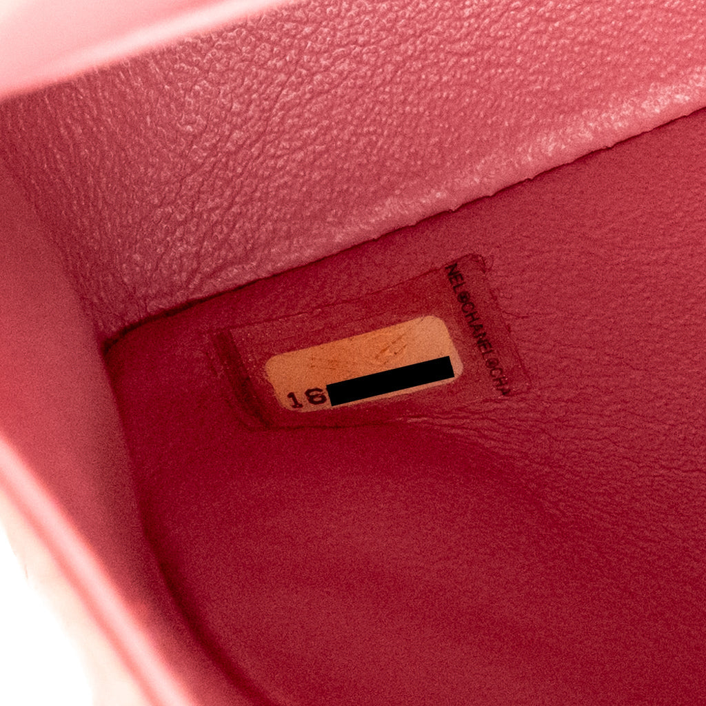 CHANEL MEDIUM CLASSIC DOUBLE FLAP BAG LAMBSKIN PINK SHW