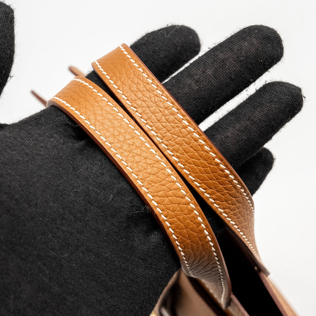 HERMES HALZAN 25 CLEMENCE GOLD GHW