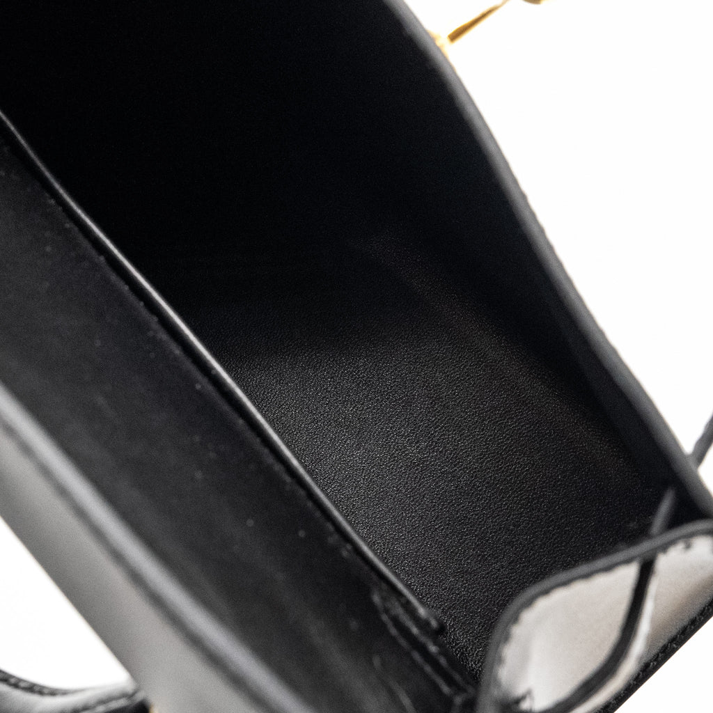HERMES MINI KELLY TADELAKT BLACK GHW