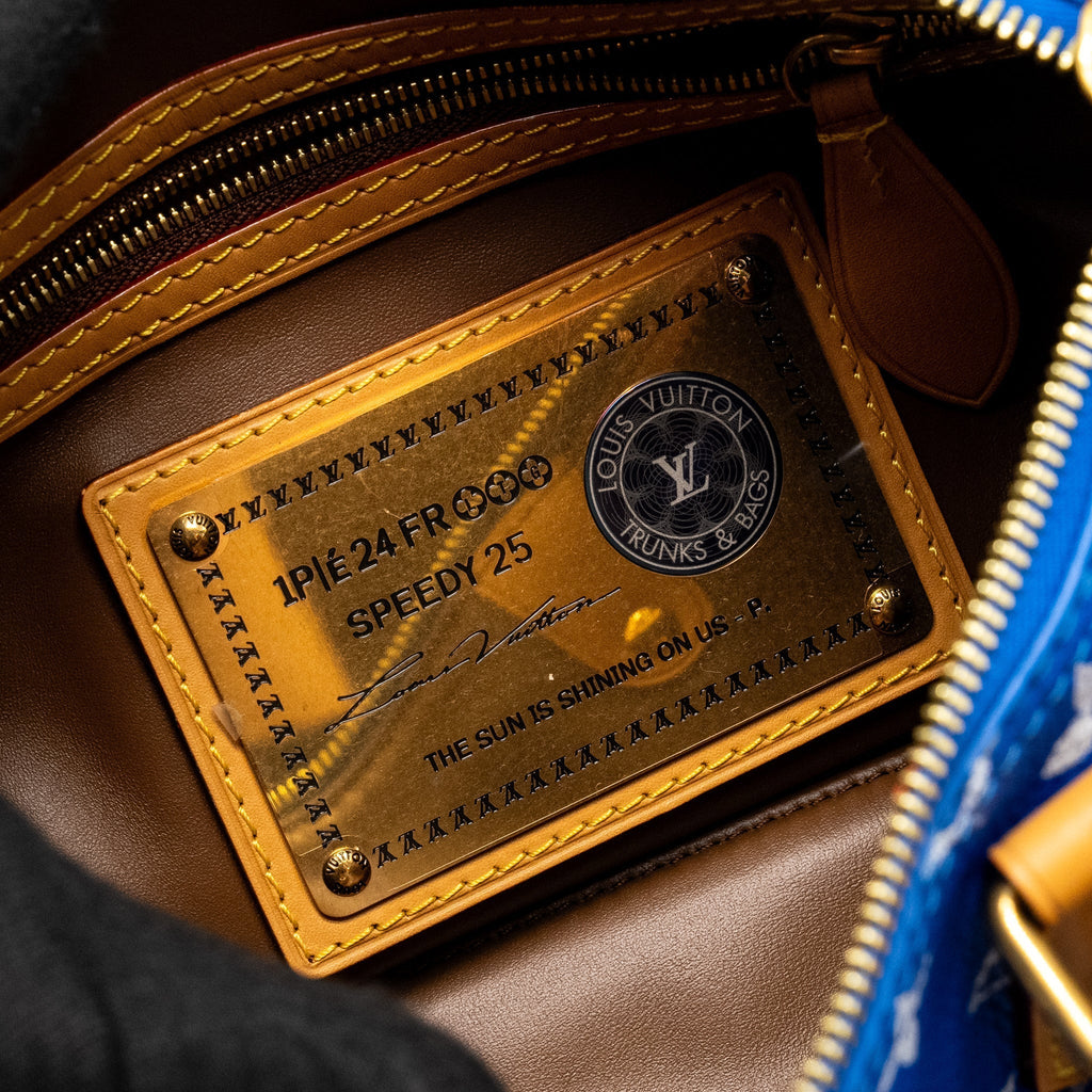 LOUIS VUITTON SPEEDY P9 BANDOULIERE 25 MONOGRAM SOFT CALFSKIN BLEU GHW