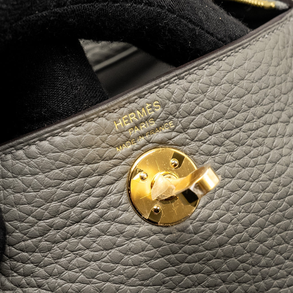 HERMES MINI LINDY CLEMENCE GRIS MEYER GHW